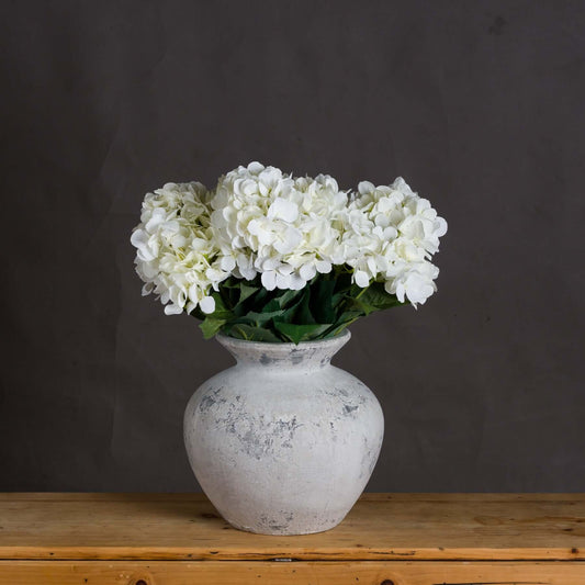 Antique Large White Greek-Inspired Vase