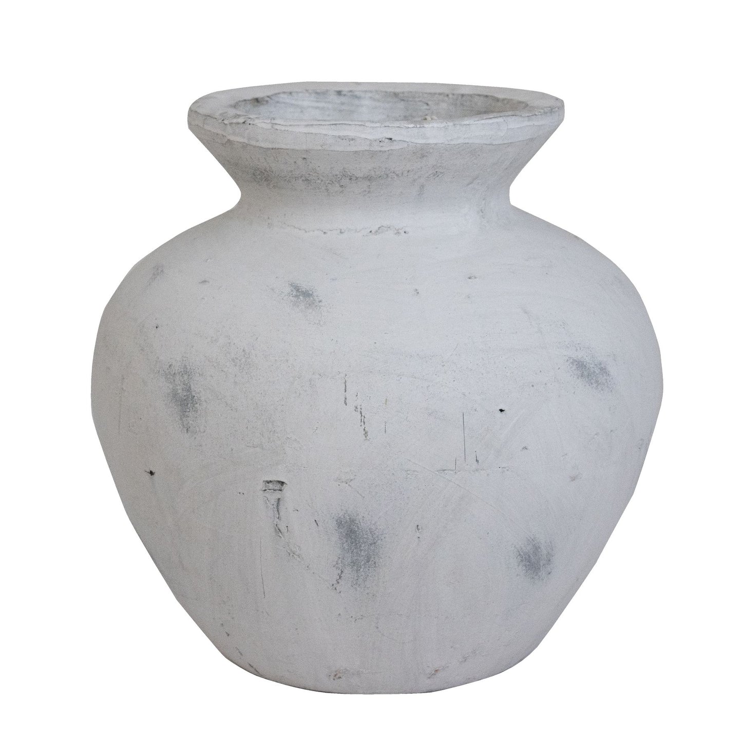 Antique Large White Greek-Inspired Vase
