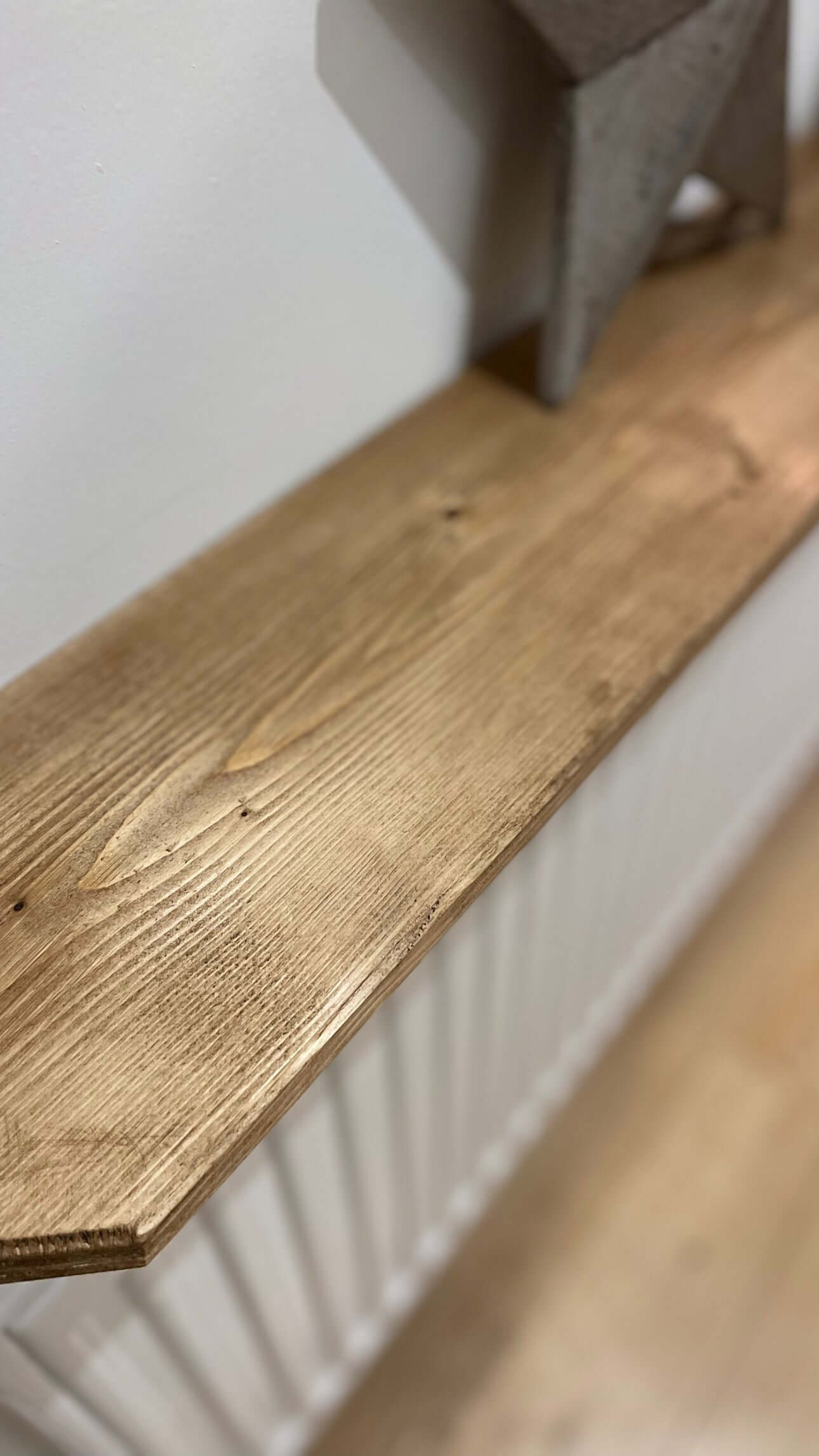 Rustic Wooden Radiator Shelves