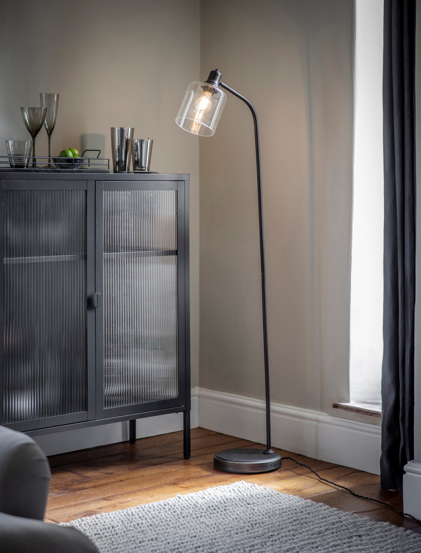 Hoxton Matte Black Floor Lamp