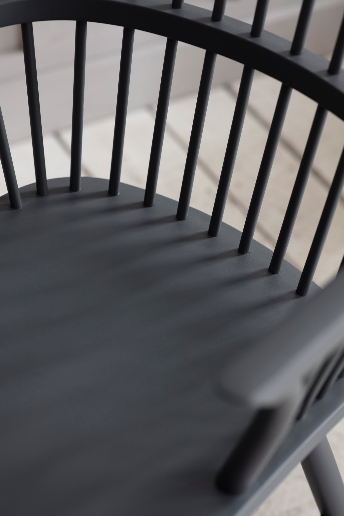 Classic Spindle Armchair with Carbon Finish