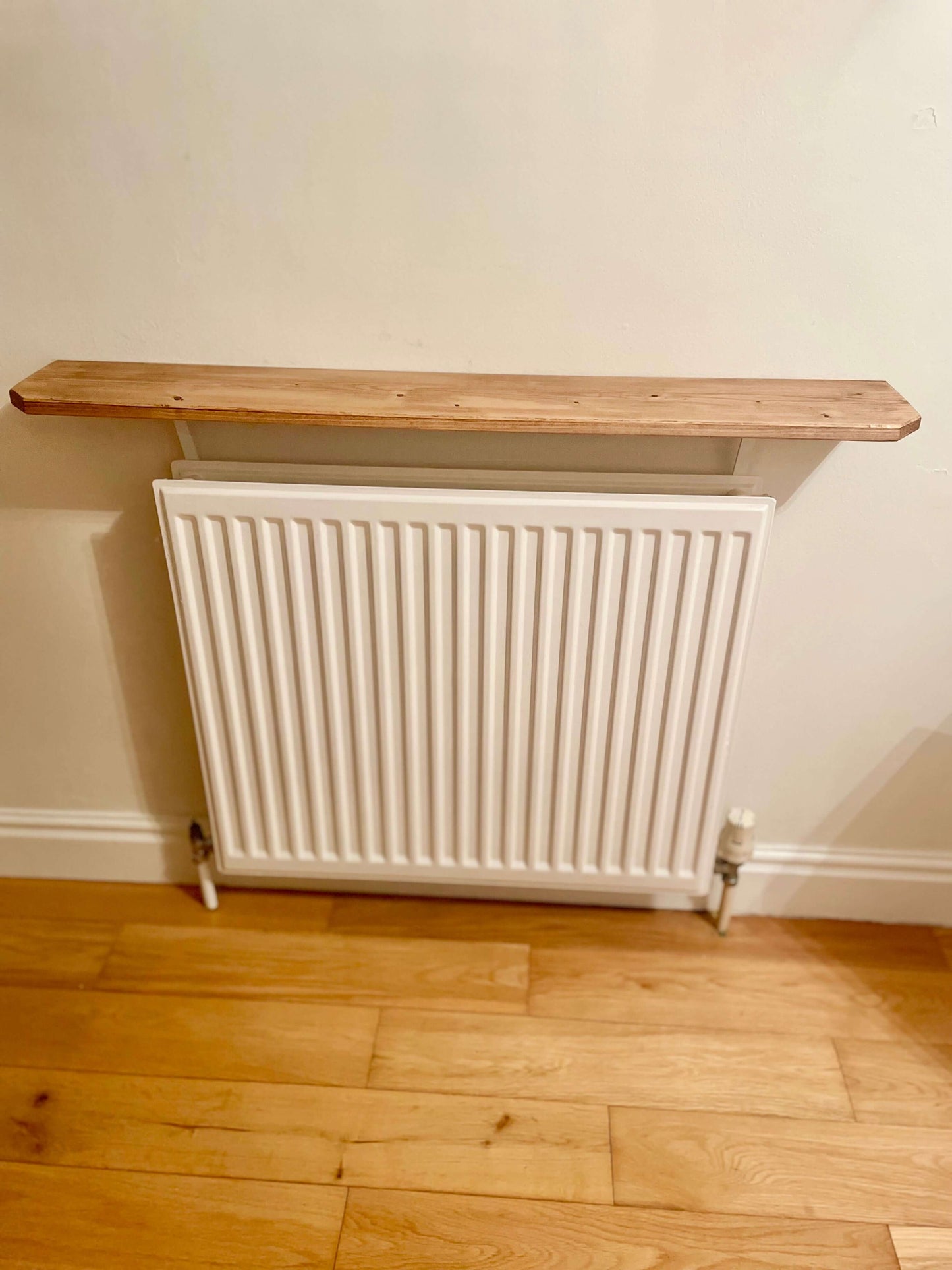 Rustic Wooden Radiator Shelves