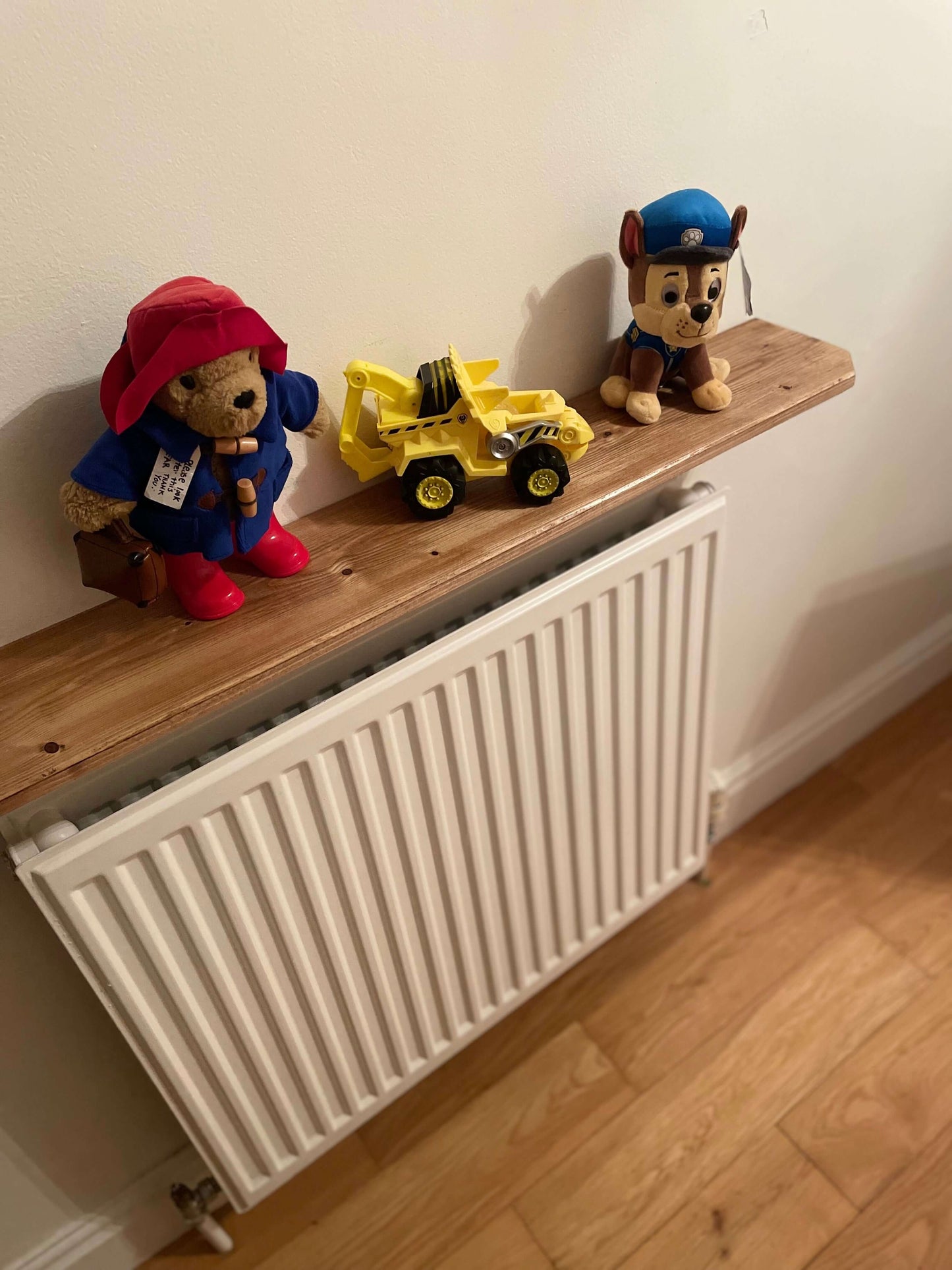 Rustic Wooden Radiator Shelves