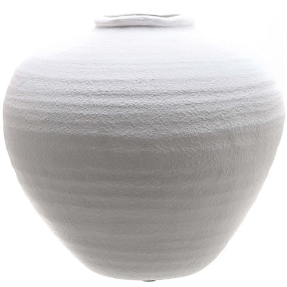 Matte Finish White Ceramic Vase