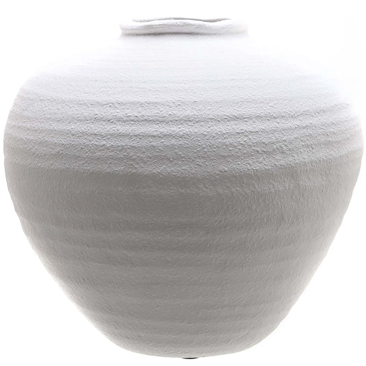 Matte Finish White Ceramic Vase