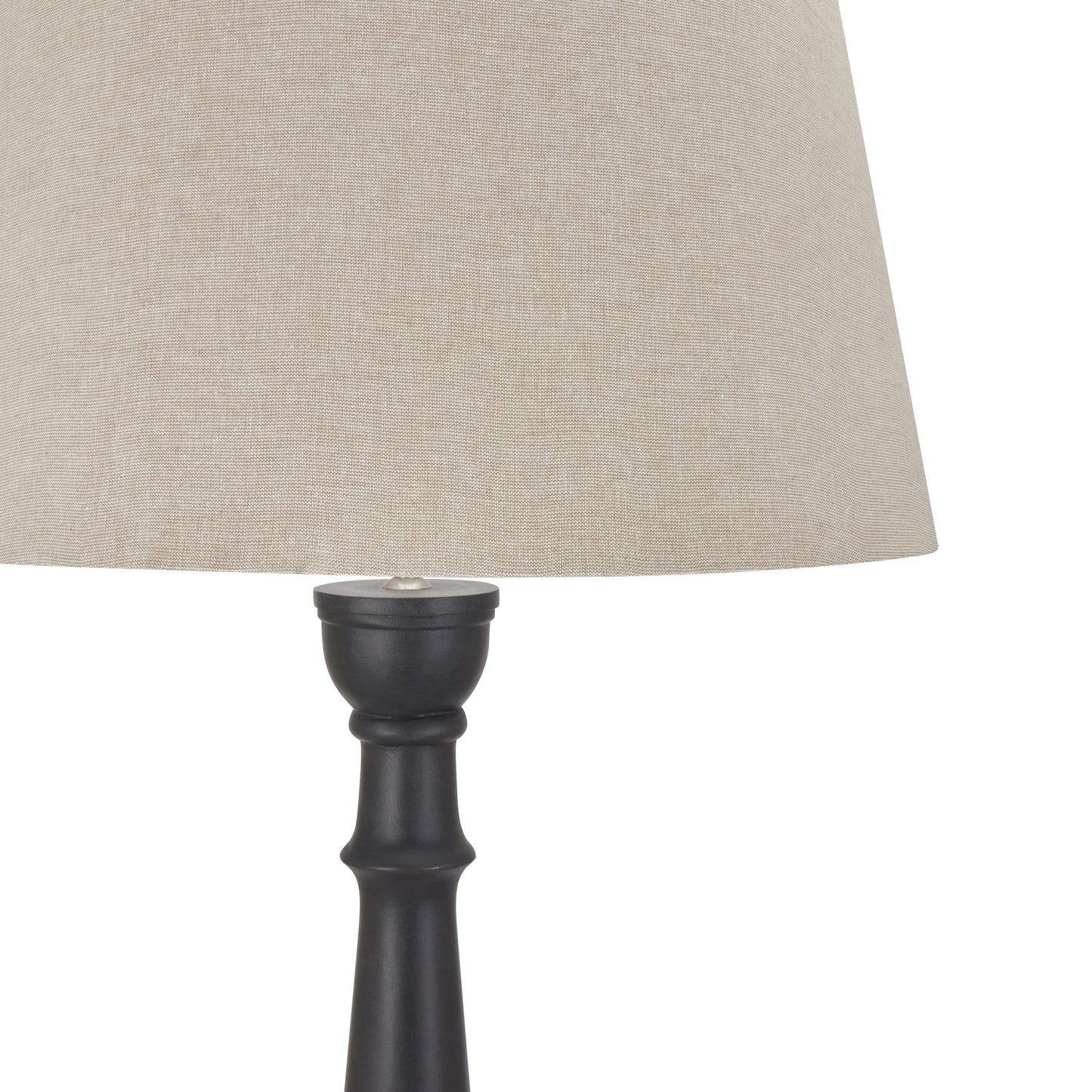 Grey Acacia Floor Lamp with Linen Shade