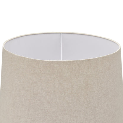 Grey Acacia Floor Lamp with Linen Shade