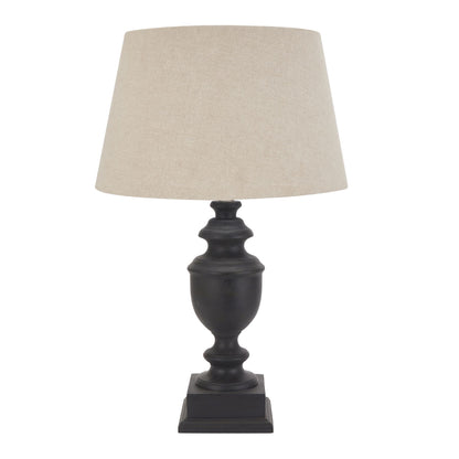 Grey Classic Table Lamp with Linen Shade